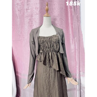 set áo khoác kèm váy đê thương