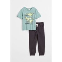 Set áo khủng long quần dài cho bé HM auth size 18m-10y