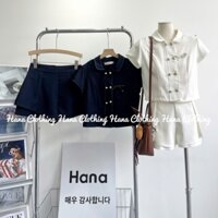 Set Áo Kiểu Cổ Sen Đính Nơ Nữ SET0902253