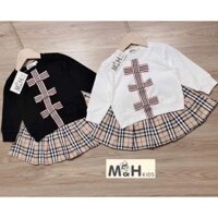 Set áo len chân váy BBR cho bé gái