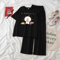 SÉT ÁO MẦM LÁ ĂN BÁNH KÈM QUẦN ỐNG RỘNG RẤT DỄ THƯƠNG [ PHÙ HỢP ĐI HỌC ĐI CHƠI ]