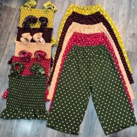 Set áo nhún và quần lửng ống suông