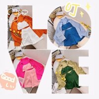 SET ÁO ỐNG CHUN 2 DÂY + ÁO KHOÁC + QUẦN NGỐ SHORT