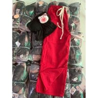💚Sét áo ống( có mút+ gấu) phối quần dài suông dễ thương