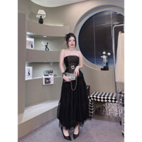 Set áo ống cúp ngực kèm chân váy voan maxi cực xinh cho nữ đi chơi dự tiệc sang chảnh cho nàng công sở