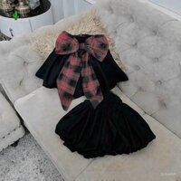 Sét áo ống nơ to nữ phối quần bí ngô lớn siêu xinh (p)