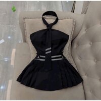 Sét áo ống phối chân váy kèm cà vạt siêu hót (p)