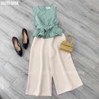 SET ÁO PEPLUM KÈM QUẦN LỬNG ỐNG RỘNG