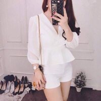 Set áo peplum quần short