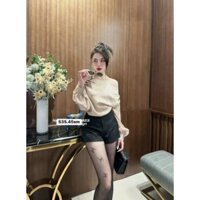 Set Áo Phi Lụa Hoa Vai To Quần Umi Siêu Cao Co Giãn