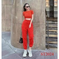 Sét áo phối quần bo chun kiểu dáng trẻ trung năng động đi chơi dự tiệc đám cưới, du lịch AM