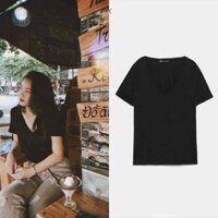 set áo phông cổ tim 3 màu