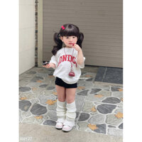 Set Áo Phông Trắng LONDON Phối Quần Short Đen Cho Bé