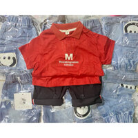 set áo polo quần kaki bé trai