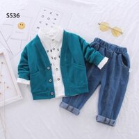 Set Áo Quần Kèm Khoác Cardigan