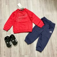 Set áo quần nỉ lót bông thu đông bé trai Adidas Auth (size 9/12)