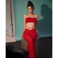 Set áo quây chân váy  dài