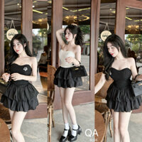 Sét áo quây cúp ngực kèm tang dior chân váy 2 tầng bồng bềnh |T046|