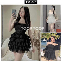 Set áo quây kèm chân váy 5 tầng hàn quốc -áo quây kèm chân váy cực xinh và dễ thương -TOOP