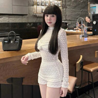 SÉT ÁO REN BASIC SOẮN NGỰC TAY DÀI DÁNG ÔM