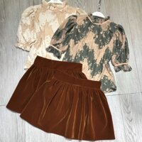 Sét áo ren mix chân váy nhung