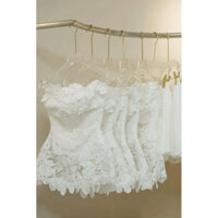 Set áo ren phối chân váy bí, áo cup ngực ren kèm chân váy xoè bồng-Lisastore