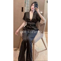 Sét Áo Ren Tay Lỡ Cổ V Sexxy