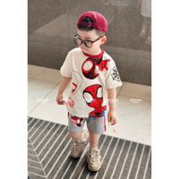 Set Áo Siêu Nhân Quần Shorts Phong Cách Thể Thao Dành Cho Bé Trai