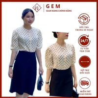 Set áo sơ mi chấm bi mặc cực tôn dáng chất vải mát không nhăn dễ mặc công sở hay đi chơi đều hợp thời trang