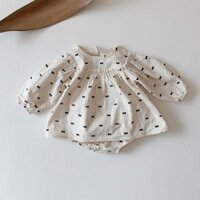 Set Áo Sơ Mi Chấm Bi Thắt Nơ Cổ + Quần Short Thời Trang Cho Bé Gái