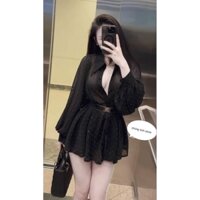 SÉT ÁO SƠ MI ĐÍNH ĐÁ DÀI CÓ LÓT QUẦN KÈM ĐAI NỊT