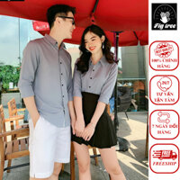 Set Áo Sơ Mi Đôi Fig Tree Màu Xám Cực Hot