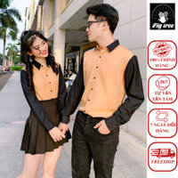 Set Áo Sơ Mi Đôi Fig Tree Vàng Phối Đen Cá tính