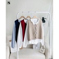 Set áo sơ mi gile len Twentifive