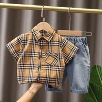 Set áo sơ mi kèm quần jean