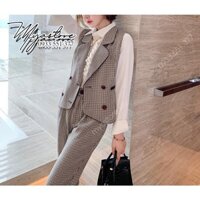 Set áo sơ mi quần dài công sở kiểu áo khỉ trẻ trung