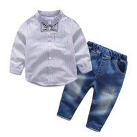 Set áo sơ mi quần jean