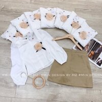 Set áo sơ mi trắng chân váy chữ A