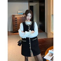 SÉT ÁO SƠ MI VÀ VÁY GILE PHONG CÁCH TIỂU THƯ SANG CHẢNG HÀN QUỐC