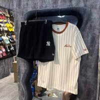 Set Áo Sọc Đỏ Và Quần Đen Chính Hãng New Era Shop Xám Store
