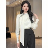 Set áo sơmi lụa mix quần ống suông sảng chảnh (CÓ BÁN TÁCH SET) - S1261 - Design by Lolie