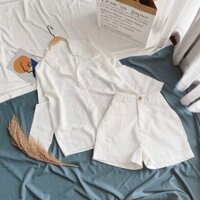Sét áo somi + quần short trắng