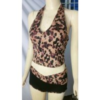 Sét Áo tắm hai mảnh cổ yếm cạp cao