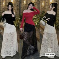 SÉT ÁO TĂM PHỐI VÁY REN( CÓ LÓT TRONG)