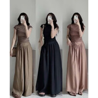 💋Set áo tay con + quần suông