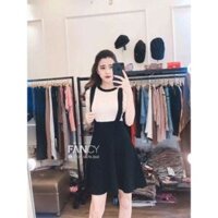 Sét áo tay loa viền + yếm váy xinh xắn