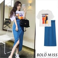 SÉT ÁO THUN + CHÂN VÁY DÀI THỜI TRANG ĐẸP