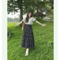 SÉT ÁO THUN + CHÂN VÁY HOA NHÍ