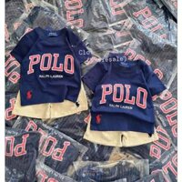 Set áo thun chữ POLO +  quần kaki siêu đẹp cho bé - Set ao quần cho bé trai