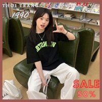 Sét Áo Thun Dáng Thụng Wan và Quần Kaki Ống Rộng Siêu Cá Tính